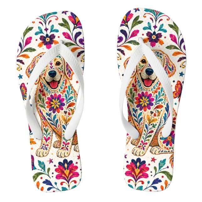 Otomi Kunst Hund Flip Flops (Fußbett)