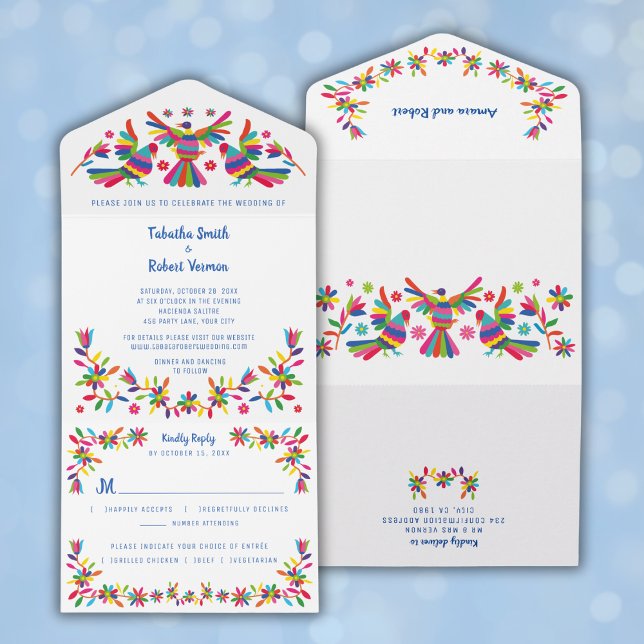 Otomi Mexicain tout en un mariage Invitation (Créateur téléchargé)