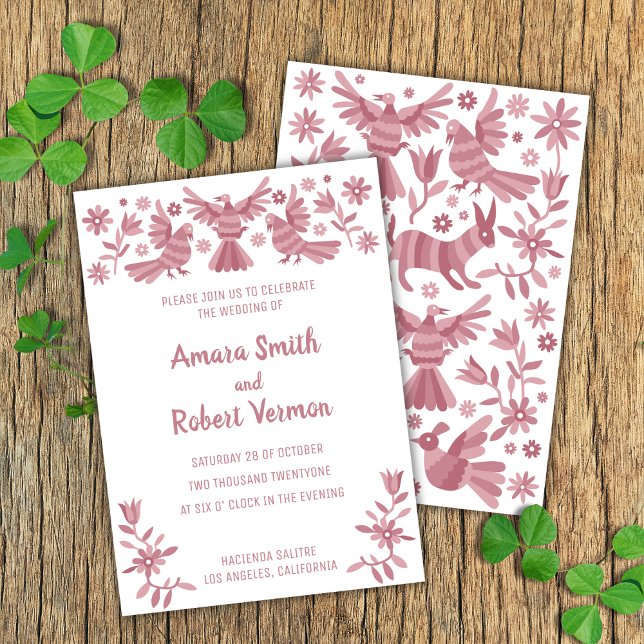 Otomi, MEXIKA, PINK, BLUME, VÖGELANKÜNDIGUNG Ankündigung (Von Creator hochgeladen)