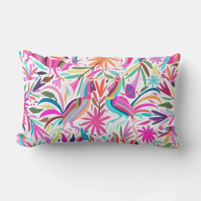 Otomi, rosa/orchid/aqua lumbar lendenkissen (Vorderseite)