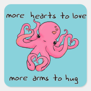 Otopus Valentine's Day sticker Valentines