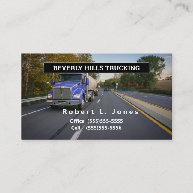 OTR Blue Truckers Business Card Visitenkarte (Vorderseite)