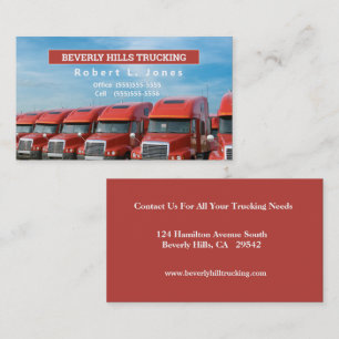 OTR Red Truckers Business Card Visitenkarte