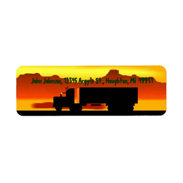 OTR Trucking Sundown Semi Rücksendeadressen-Aufkle (Vorne)