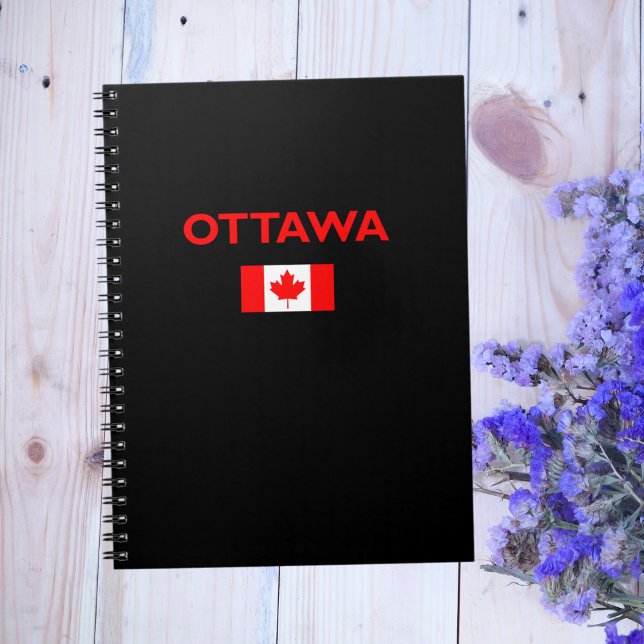 Ottawa Canada Canadian Flag Dark Color Notizblock (Von Creator hochgeladen)