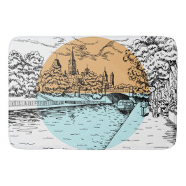 Ottawa Canada Illustration bath mattes Badematte