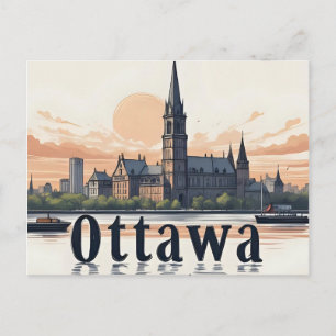 Ottawa Canada Skyline Postkarte