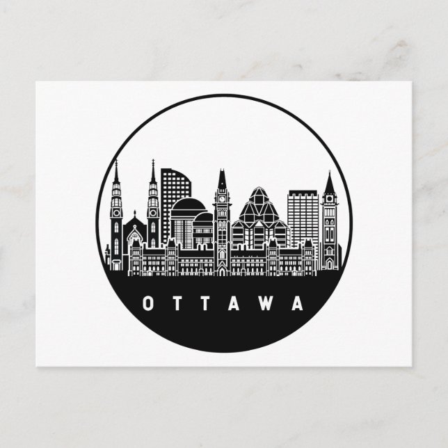 Ottawa Canada Skyline Postkarte (Vorderseite)