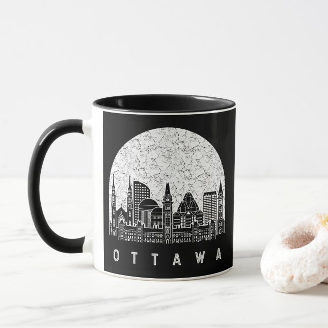 Ottawa Canada Skyline Tasse (Mit Donut)
