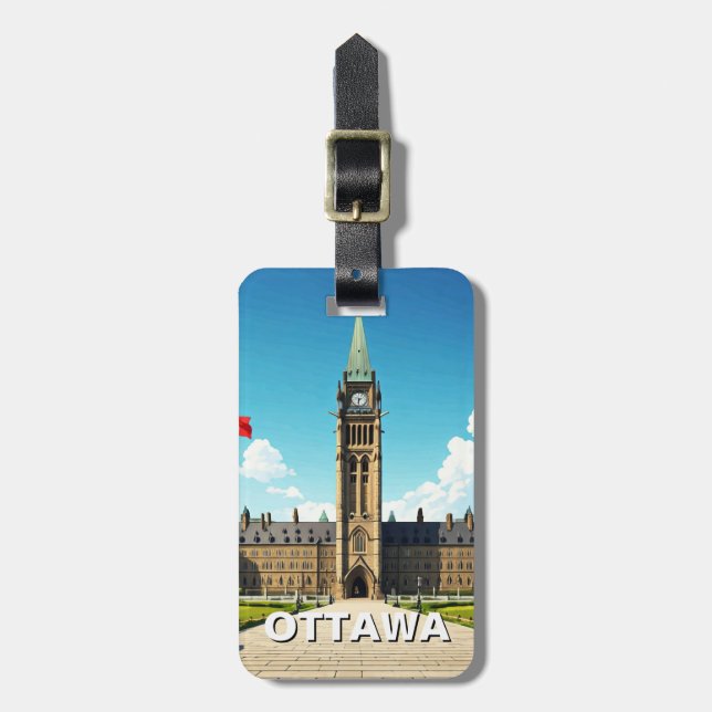 Ottawa Canada Travel Gepäckanhänger (Vorderseite vertikal)