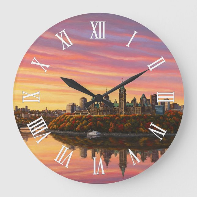 Ottawa Canada Travel Große Wanduhr (Vorderseite)