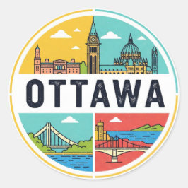 Ottawa Canada Travel Runder Aufkleber