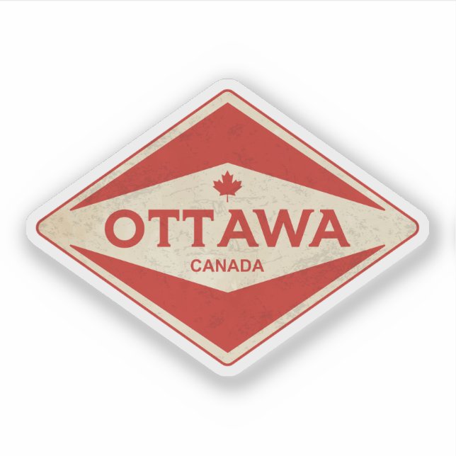Ottawa Canada Vintag Aufkleber (Vorderseite)