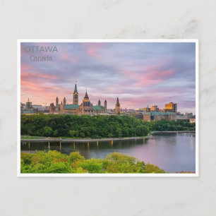 Ottawa Canada Vintage Travel Illustrations-Retro Postkarte