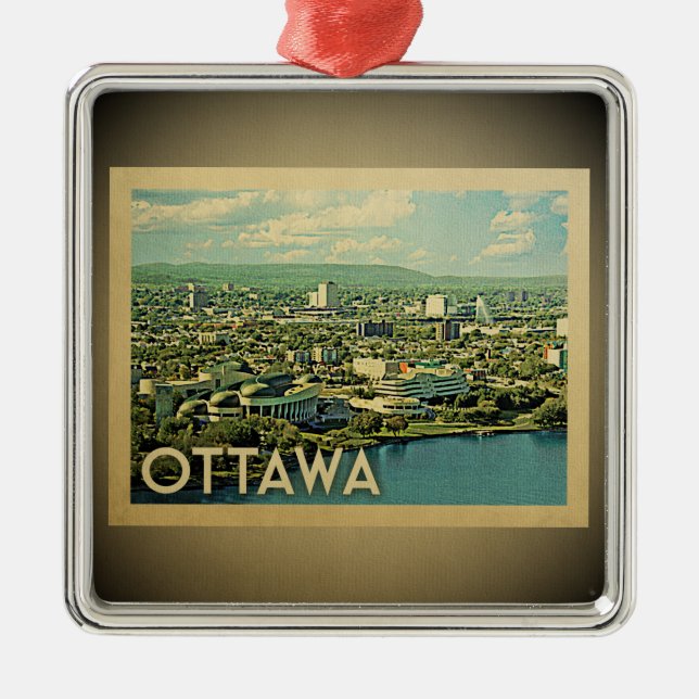 Ottawa Canada Vintage Travel Ornament (Vorne)