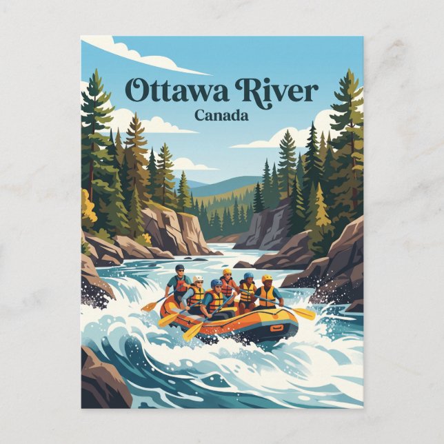 Ottawa Fluss Kanada Postkarte (Vorderseite)