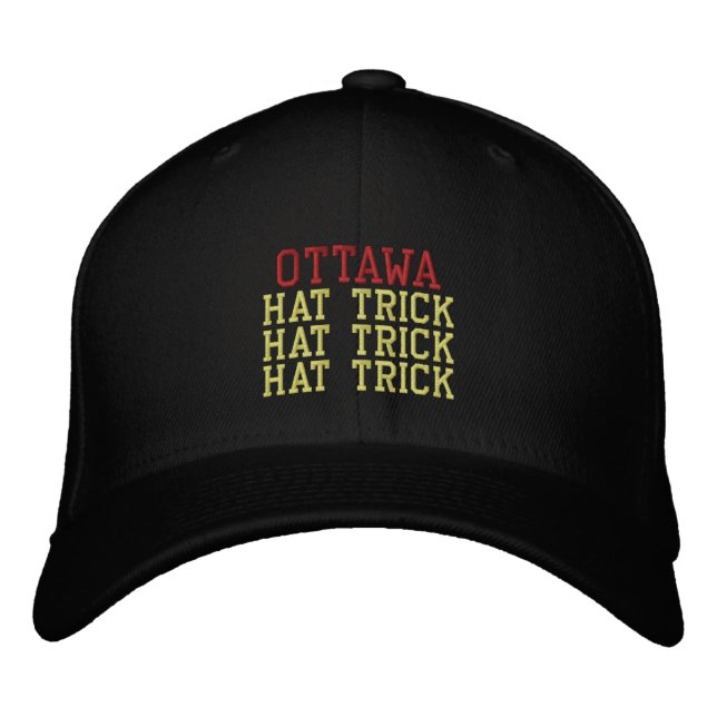 OTTAWA HAT TRICK BESTICKTE KAPPE (Vorderseite)