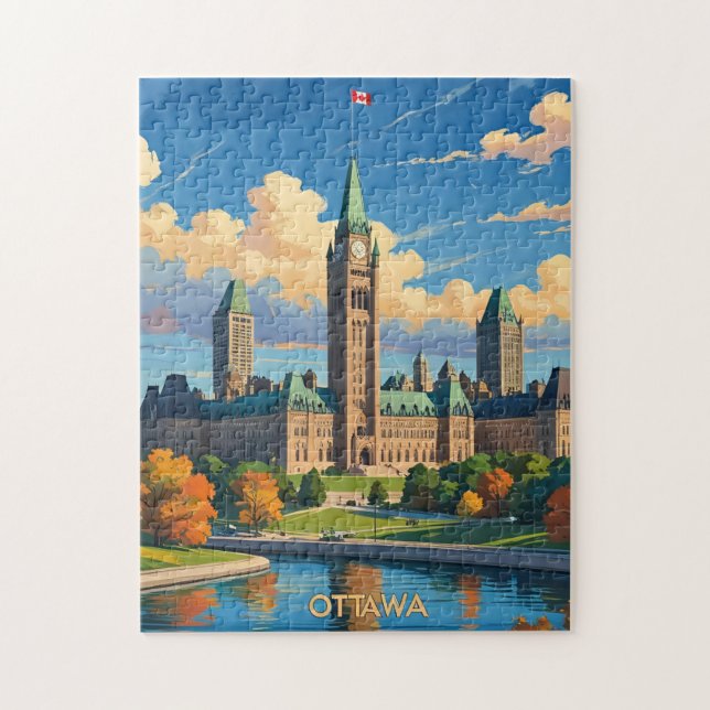 Ottawa Kanada Gebäude des Parlaments, City Skyline (Vertikal)