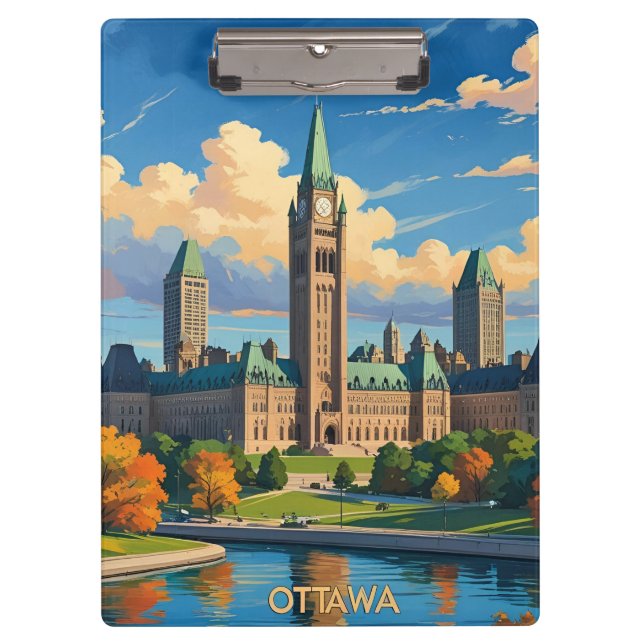 Ottawa Kanada Gebäude des Parlaments, City Skyline Klemmbrett (Vorderseite)