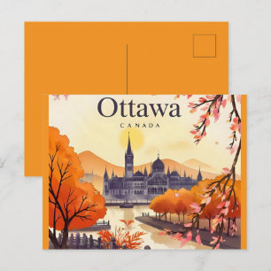 Ottawa Kanada Gebäude des Parlaments, City Skyline Postkarte