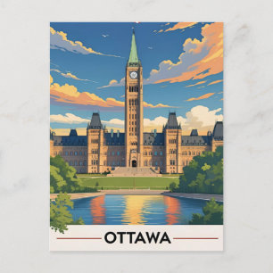 Ottawa Kanada Gebäude des Parlaments, City Skyline Postkarte