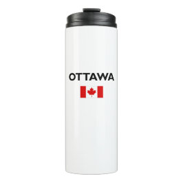 Ottawa Kanada Kanadische Flagge Licht Farbe Thermosbecher