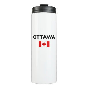 Ottawa Kanada Kanadische Flagge Licht Farbe Thermosbecher