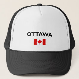 Ottawa Kanada Kanadische Flagge Licht Farbe Truckerkappe