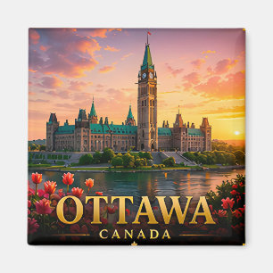 Ottawa Kanada Nördliche Uferpromenade Reise 🌍 Magnet
