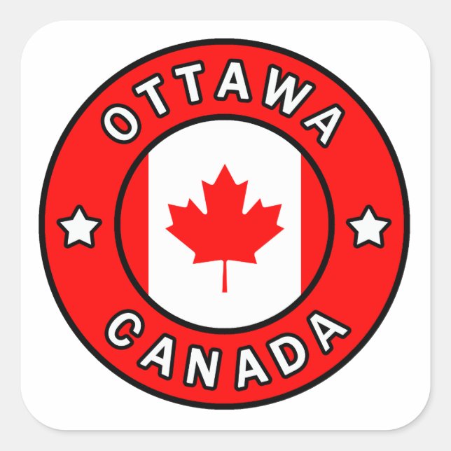 Ottawa Kanada Quadratischer Aufkleber (Vorderseite)
