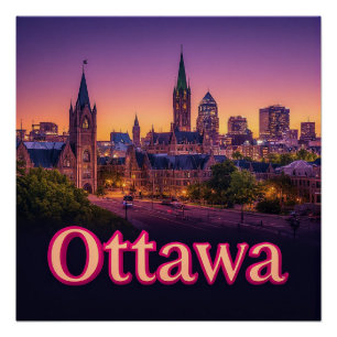 🧲 Ottawa Kanada Reise Andenken Urlaubserinnerung Poster