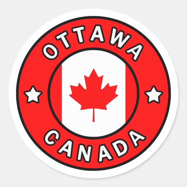 Ottawa Kanada Runder Aufkleber (Vorderseite)