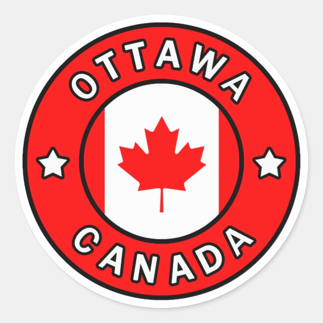 Ottawa Kanada Runder Aufkleber (Vorderseite)