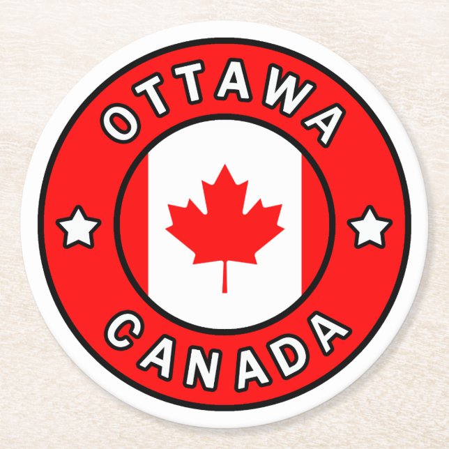 Ottawa Kanada Runder Pappuntersetzer (Vorderseite)