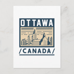 Ottawa Kanada Stadtbild Vintage Reiseposter Postkarte
