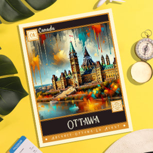Ottawa, Kanada   Vintage Malerei Postkarte