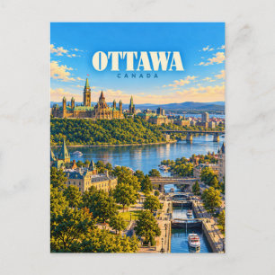 Ottawa Kanada Vintage Reise Kunst Postkarte