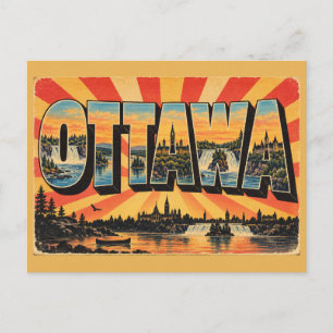 Ottawa ON Vintage Reise Kunst Postkarte