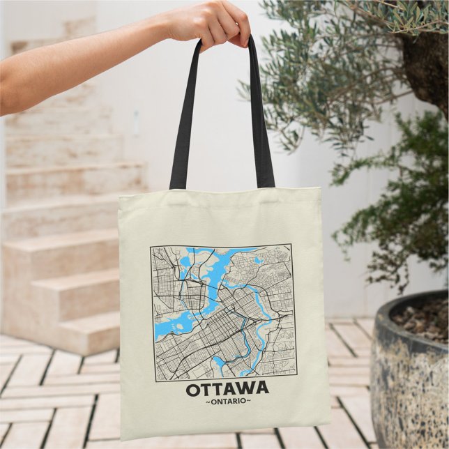 Ottawa, Ontario City Map Tote Bag (Créateur téléchargé)