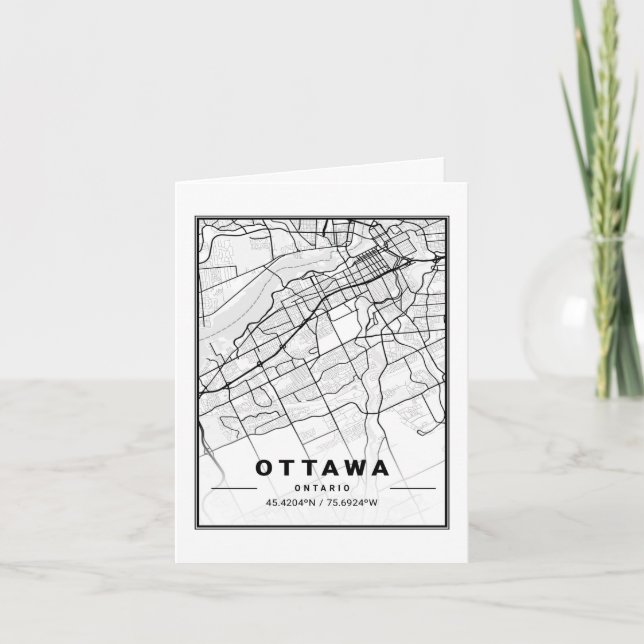 Ottawa Ontario Kanada Reisen Karte Karte (Vorderseite)