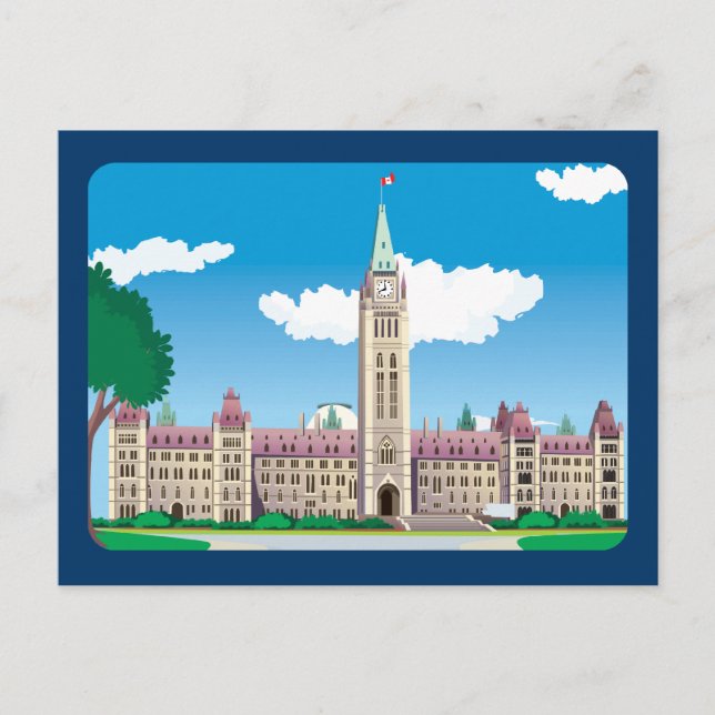 Ottawa Parlament Gebäude Postkarte (Vorderseite)