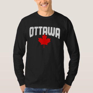 Ottawa Quebec Ahornblatt Kanada Kanadische Flagge T-Shirt