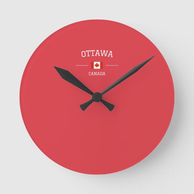 Ottawa Runde Wanduhr (Vorderseite)