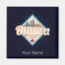 Ottawa Skyline Ontario Retro Kanada Vintag Magnet