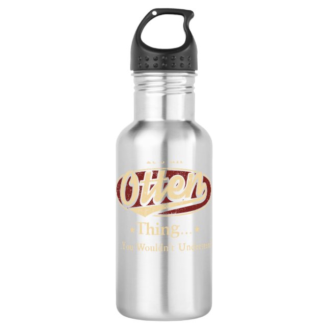 OTTEN Name Wasser Flasche Sache Geschenk Edelstahlflasche (Vorderseite)