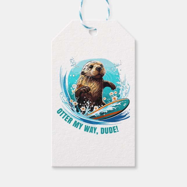 Otter 841 Surfbretter sie klettert Surfbretter Ott Geschenkanhänger (Vorderseite)