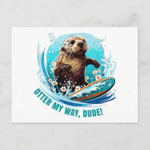 Otter 841 Surfbretter sie klettert Surfbretter Ott Postkarte