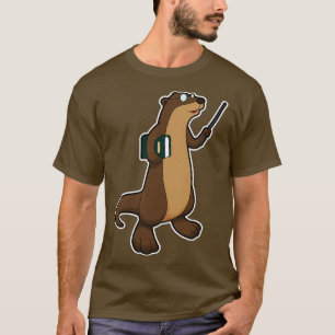 Otter als Lehrer mit Buchpointer T-Shirt