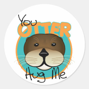 Otter-Aufkleber Runder Aufkleber