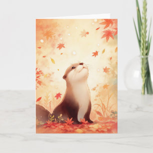 Otter Autumn Daydream Karte